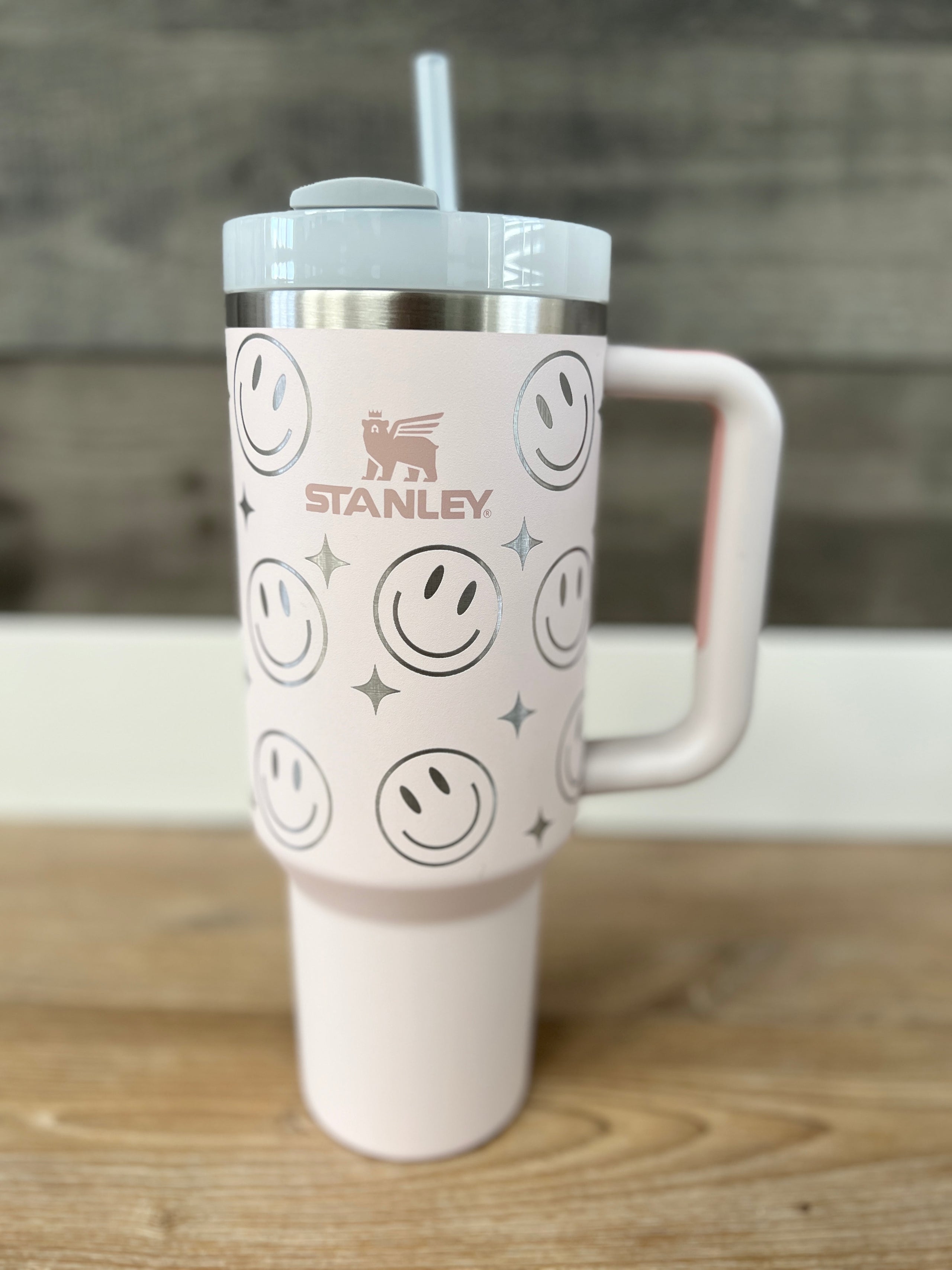 Laser Engraved Stanley 40oz Travel Tumbler With Handle Heart Confetti Love  Friendship Valentine Gift for Her Quencher H20 Water Bottle 